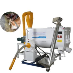 Half ton horizontal mixer+disc mill